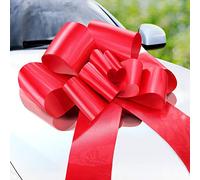 Zoe Deco - Big Car Bow - Red, 23 Inch - Butterfly Shape Giant Car Bow for Birthday, Christmas, Wedding Reception, Surprise Party - Large Gift Wrapping for Huge Present