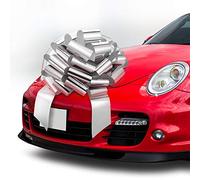 Zoe Deco - Big Car Bow - Silver, 23 Inch / 58 cm - Giant Car Bow for Birthday, Christmas, Wedding Reception, Surprise Party - Large Gift Wrapping for Huge Present