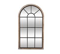 Zoé Mirror - Metal and Wood - 60 x 107 cm - Black - Atmosphera