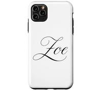 Zoe Name Women Cute Black Wife Girl Girlfriend Elegant Case for iPhone 11 Pro Max