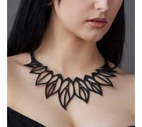 Zoe Recycled Rubber Leaf Necklace