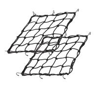 Zoe sunny 15.7"x15.7" 2Pack Bungee Cargo net Motorcycle, Made of Latex Heavy Duty Stretches to 33"x33", Luggage Thicken Netting with3 x3 Small Mesh&6 Adjustable Metal Hooks for, Bike, ATV