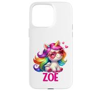 Zoe Unicorn Name Personalized Design Case for iPhone 15 Pro Max
