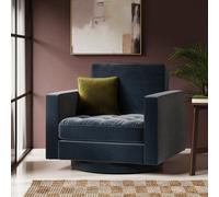 Zoe Velvet Swivel Chair