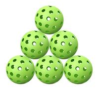 ZOEA Pickleball Balls Outdoor with 40 Small Precisely Drilled Holes, Durable and Consistent Bounce Outdoor Picklebal Balls, 6-Pack (Green)