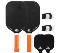 ZOEA Pickleball Paddle, USA Pickleball Approved, 16MM Polypropylene Honeycomb Core, Edgeless Style 3K Raw Carbon Fiber Surface+Carbon Abrasion Surface, Ideal for Novice and Professional Players 2PCS