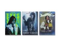 ZOEDXKKFX 3 PCS Billie Poster Eilish Music Singer Vintage Wall Art Canvas Posters Room Decorative Aesthetic Print Decor 20x30inch(50x75cm)-3pcs Style-1