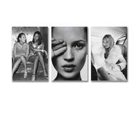 ZOEDXKKFX 3 PCS Kate Poster Moss Model Black White Vintage Cover Wall Art Canvas Posters Room Decorative Aesthetic Print Decor 08x12inch(20x30cm)-3pcs Style-5