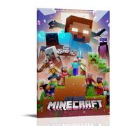 ZOEDXKKFX A Minecraft Poster Movie Game Fantasy Comedy Film Posters for Room Aesthetic Canvas Wall Art Bedroom Decor16x24inch(40x60cm)