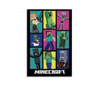 ZOEDXKKFX A Minecraft Poster Movie Vintage Fantasy Comedy Film Posters for Room Aesthetic Canvas Wall Art Bedroom Decor16x24inch(40x60cm)