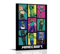 ZOEDXKKFX A Minecraft Poster Movie Vintage Fantasy Comedy Film Posters for Room Aesthetic Canvas Wall Art Bedroom Decor08x12inch(20x30cm)