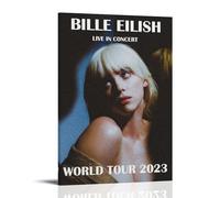 ZOEDXKKFX Billie Poster Eilish Music Vintage Singer Posters for Room Aesthetic Canvas Wall Art Bedroom Decor20x30inch(50x75cm)