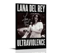 ZOEDXKKFX Lana Del Poster Rey Music Retro Singer Posters for Room Aesthetic Canvas Wall Art Bedroom Decor08x12inch(20x30cm)