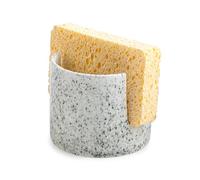 Zoeeker Kitchen Sink Sponge Holder, Dish Sponge Rack Ceramic Brush Holder Farmhouse Kitchen Dish Rack for Brush, Scrubbers, Bathroom, Sink, Speckled Glaze