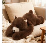 Zoefun Weighted Bear, Weighted Plush Pillow, Brown Bear, 30CM