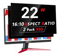ZOEGAA 2 Pack 22 Inch Monitor Privacy Screen For 16:10 Computer,Anti Glare Anti Blue Light Privacy Screen,Compatible With HP/Dell/Acer/Asus/Samsung/Lenovo