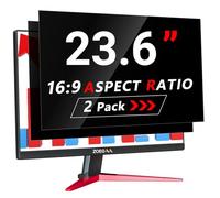 ZOEGAA 2 Pack 23.6 Inch Monitor Privacy Screen For 16:9 Computer,Anti Glare Anti Blue Light Privacy Screen,Compatible With HP/Dell/Acer/Asus/Samsung/Lenovo