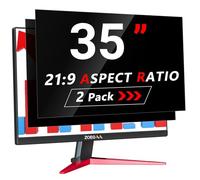 ZOEGAA 2 Pack 35 Inch Curved Monitor Privacy Screen 21:9, Removable&Anti Blue Light 35 Inch Privacy Screen for Computer Monitor HP Dell Acer Asus Samsung Lenovo