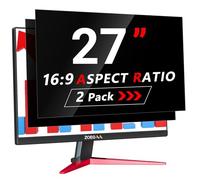 ZOEGAA 2 Pack Monitor Privacy Screen 27 Inch 16:9, Removable&Anti Blue Light Privacy Screen For Computer Monitor 27 Inch For HP Dell Acer Asus Samsung Lenovo