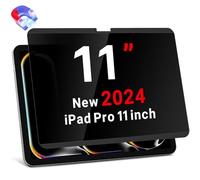 ZOEGAA Magnetic iPad Pro 11 Inch Privacy Screen Protector (2024-2025,M4/M5), Easy Installation & Anti Blue Light iPad Pro Privacy screen,Reusable Privadcy Screen Protector With Storage Folder
