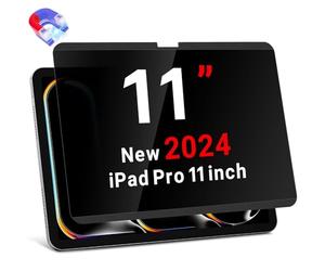 ZOEGAA Magnetic iPad Pro 11 Inch Privacy Screen Protector (2024-2025,M4/M5), Easy Installation & Anti Blue Light iPad Pro Privacy screen,Reusable Privadcy Screen Protector With Storage Folder