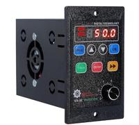 Zoegneer 1.1KW VFD Frequency Converter 220V Single Phase Input to 3 Phase Output Motor Speed Controller with Digital Display for Industrial Automation Applications