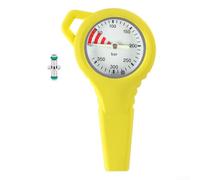 Zoegneer 1 PCS 360 Degree Rotatable Scuba Diving Pressure Gauge With Luminous Dial And Metal Protective Cover For Diving Cylinders 7/16 20UNF Thread(yellow)
