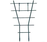Zoegneer 10-Pack Stackable Plastic Plant Trellis for Climbing Plants Indoor Outdoor Vine Support Potted Stake 38 x 25 cm Green