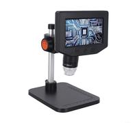 Zoegneer 1000X Digital Microscope with 4.3 Inch LCD Screen 1080P Video Output 50 to 1000X Magnification 8 Adjustable LED Lights Alloy Construction Black Suitable for Coin Inspecti