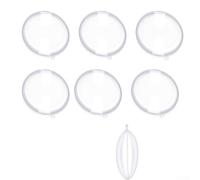 Zoegneer 10PCS Christmas Clear Flat Ball Decor Transparent Plastic Balls Home Decor Festive Weddings(7CM)