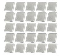 Zoegneer 20Pcs Square Coin Capsules With Spacers, PC Foam Transparent Coin Capsule Holders 4.8 * 4.8 * 0.7cm(17/22/27/32/37mm)