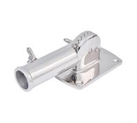 Zoegneer 25Mm Flag Pole Base 316 Stainless Steel Polished Rust Resistant Fitting For Ships Yachts Homes Furniture Doors For Windows Outdoor Marine Hardware Silver(Mirror Polished)