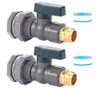 Zoegneer 3 4 Inch Rain Spigot Kit PVC Garden Diverter Kit 2 Pack for Water Storage and Rain Barrels with Bulkhead Fittings and Adapters Easy Installation for Garden Hose Faucets I(GHT connectors)