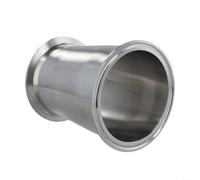 Zoegneer 3.5" to 4" Stainless Steel 304 Sanitary Pipe Fitting Reducer with Tri Clamp Ferrule for High Pressure Quick Install in Food Processing, Beverage, Water, Oil, Milk and Pha