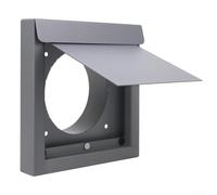 Zoegneer 4 Inch Metal Dryer Ventilation Cover External Grey Outdoor Wall Mount Maximized Airflow with Angled Damper for Pest Prevention Coated Finish Easy Installation and Mainten