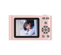 Zoegneer 4K Digital Camera with 48MP Photo Resolution, 16X Digital Zoom, 2.4 Inch Display, Anti-Shake, Face Detection, Time-Lapse Recording, Lightweight Compact Design for Student(Pink)