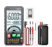Zoegneer 616 Digital Multimeter 6000 Counts with NCV Non Contact Voltage Detection Live Neutral Wire Identification Backlight Screen Flashlight Auto Range for Electrical Testing(Red)