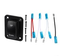 Zoegneer 7-Pin Rocker Switch Panel for Automotive Marine Applications Waterproof DPDT 12V 24V 10A 20A Aluminum Alloy(C)