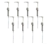 Zoegneer 8 Pack Syrup Pump Heads for Coffee Bottles with 8cc 10cc 15cc 20cc Quantitative Pressure Nozzle Detachable PP Dispenser Replacement Parts for Home and Use(15CC)