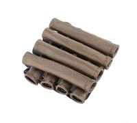 Zoegneer 8 PCS Spark Wire Heat Shield Sleeve 2500°F High-Temp Fiberglass Protector Wrap for Petrol Engines Hot Rods Classic Vehicles 6.3 Inch Black Red Titanium(Titanium)