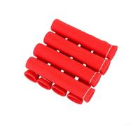 Zoegneer 8 PCS Spark Wire Heat Shield Sleeve 2500°F High-Temp Fiberglass Protector Wrap for Petrol Engines Hot Rods Classic Vehicles 6.3 Inch Black Red Titanium(Red)