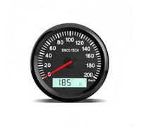 Zoegneer 85mm GPS Speedometer with 7 Color RGB Backlight LCD Display 12V 24V Car Gauge Step Motor Pointer Kit Waterproof IP67 for Vehicle Dashboard Monitoring up to 200