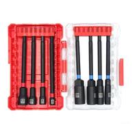 Zoegneer 8PCS 150mm Magnetic Deep Hole Socket Set Hex Shank Drill Bit 6 8 10 12 14mm Chromium Vanadium Steel for Hard to Reach Bolts and Nuts Removal with Extended Reach Design