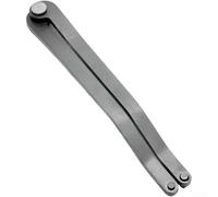 Zoegneer Adjustable Pin Nut Wrench for Angle Grinder High Manganese Steel Treated Curved Design for Tight Spaces Lightweight Silver Spanner Hand Tool