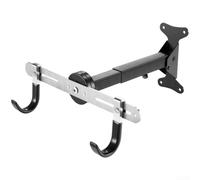 Zoegneer Adjustable Wall Mounted Bike Rack with Foldable Space Saving Arms and Rotatable Dual PVC Coated Hooks for Mountain and Road Bicycle Storage Fits Various Frame Designs Inc