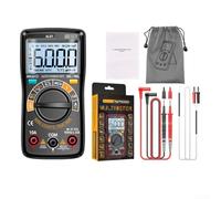 Zoegneer AL01 Digital Multimeter with Inductance Measurement 60H True RMS LCD Backlight NCV Voltage Detection Temperature Probe Auto Range Hold Function for Electrical Testing(Black)