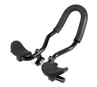 Zoegneer Aluminium Alloy Rest Handlebar Extension for Triathlon Time Trial Road and Mountain Bikes with Adjustable Arm Pads for 226 to 254 mm Clamp Diameter Black 40 cm Tube