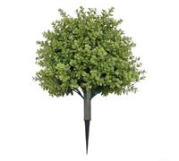 Zoegneer Artificial Boxwood Ball Tree with Ground Spike 60cm UV Resistant Faux Greenery Shrub for Outdoor Garden Indoor Patio Decor Low Maintenance Fake Plant(Style 2)