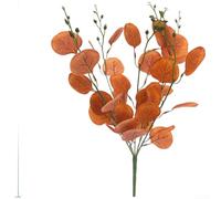 Zoegneer Artificial Eucalyptus Stems 49cm Plastic Faux Branches for Wedding Decor Home Floral Arrangement Party Table Centerpiece Photography Backdrop Greenery in Frost White Grap(D)