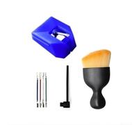 Zoegneer AT VMN95E Replacement Stylus for Audio Technica Turntables with Elliptical Tip Aluminum Shank Includes Brush Screws and Wires Green Black(Blue)